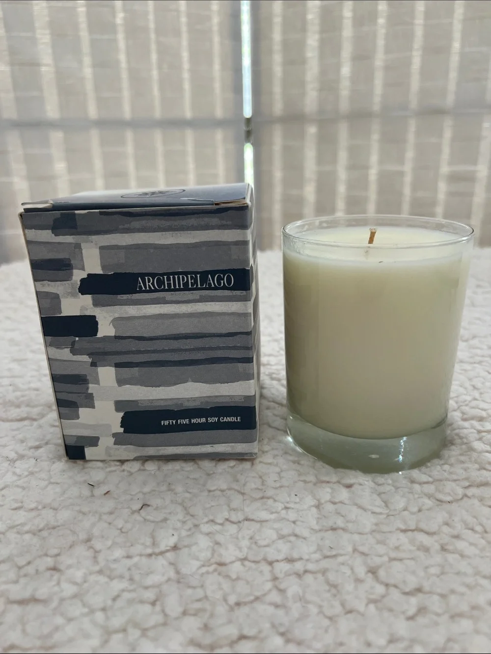 Archipelago Cream Soy Candle - 55 hr, single wick.   9 oz
